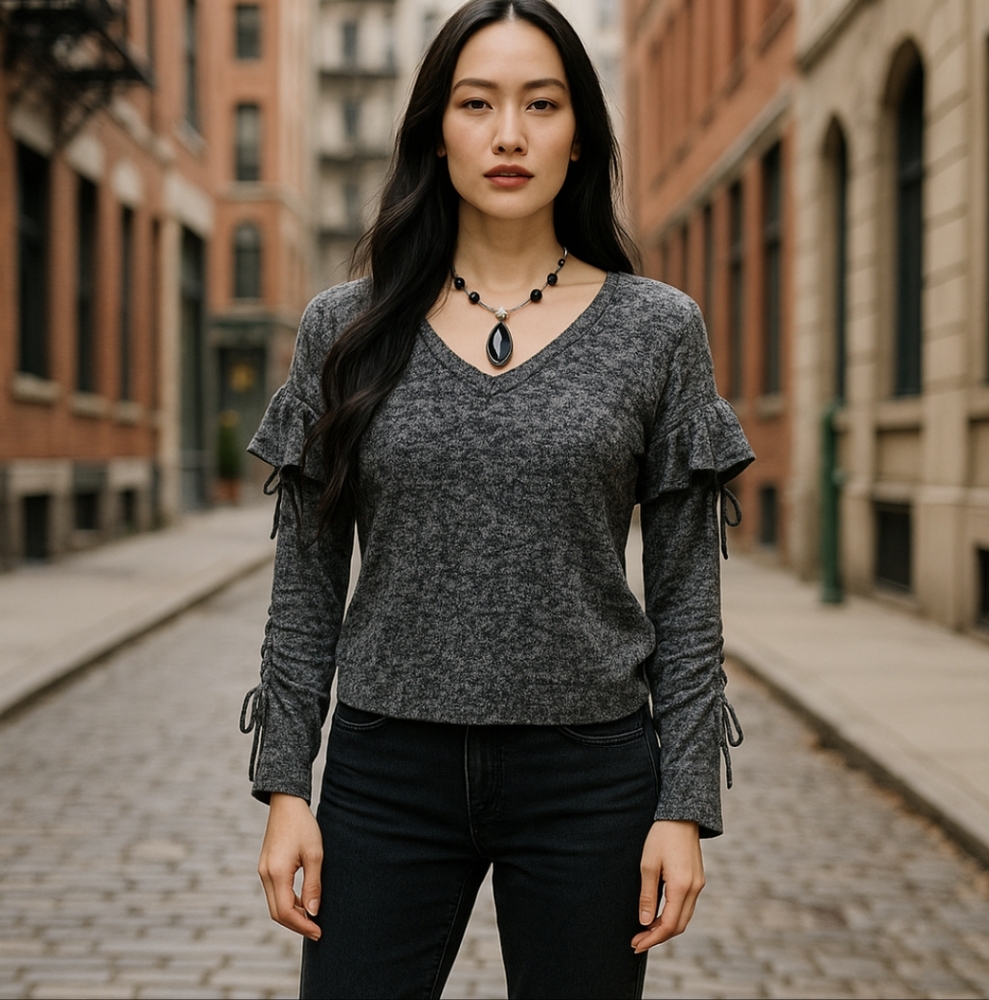 Derek Heart Long Sleeve Sweater